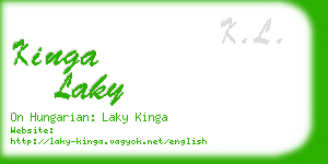 kinga laky business card